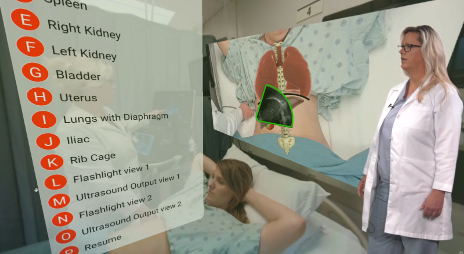 Virtual Reality training with medical equipment